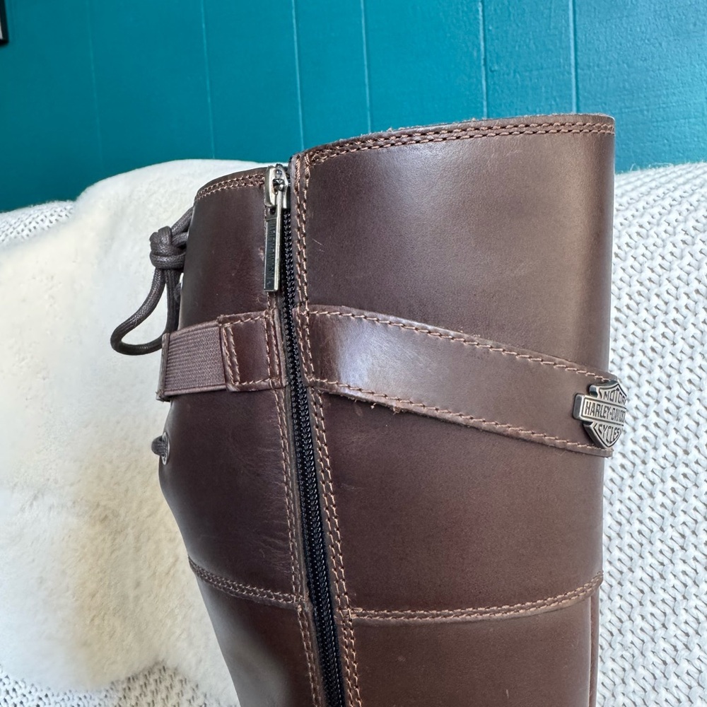 Harley-Davidson® Women's Kirtland Ride Brown Motorcycle Boots D87307 - Picture 6 of 13